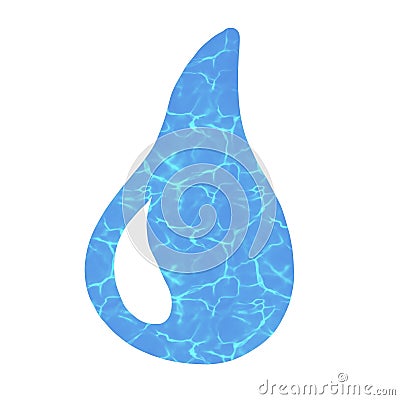 Drop of water liquid wet water purity blue color of water fluidity transparent Stock Photo